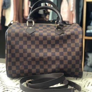 Checkered satchel